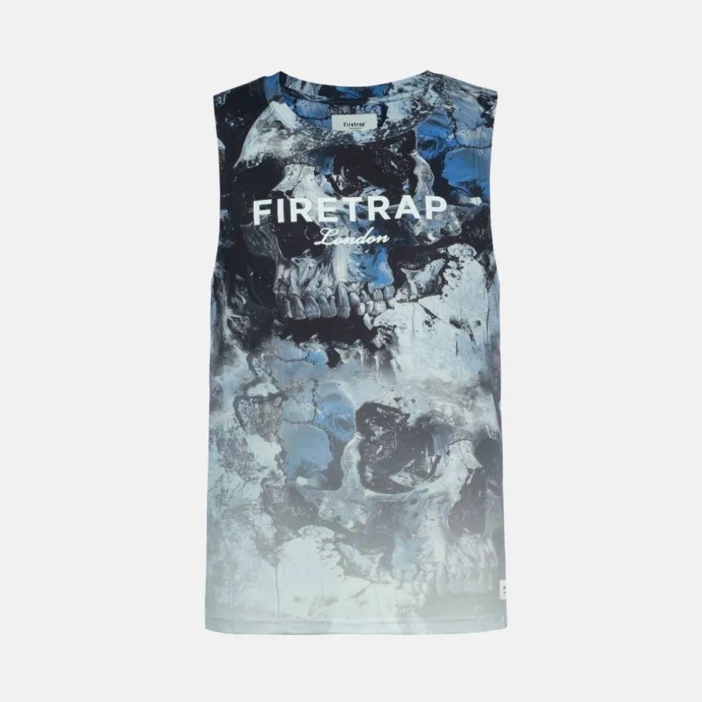Men's Sub Lightning Print Cotton Muscle Vest
