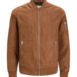 Men's Suede Long Sleeve Bomber Jacket
