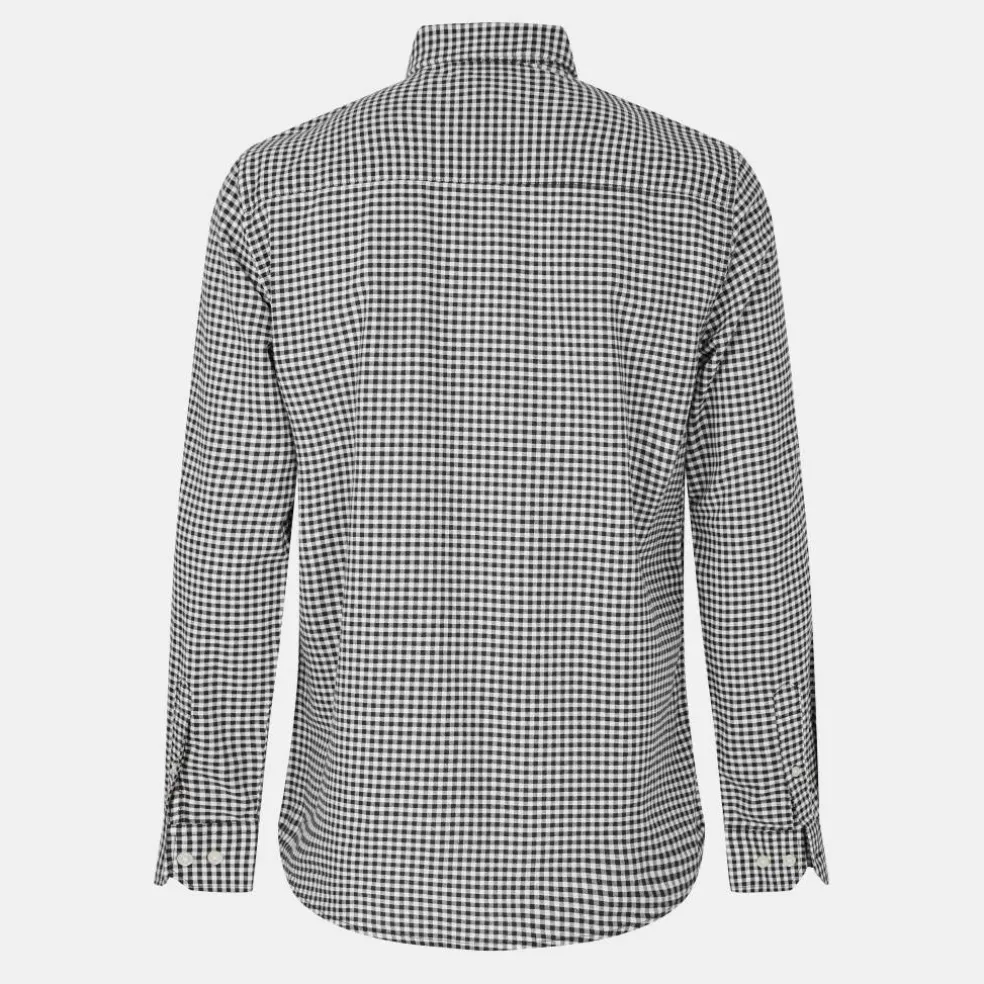 Mens Threadbare Cheque Cotton Long-Sleeve Oxford Shirt