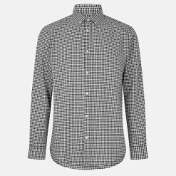 Mens Threadbare Cheque Cotton Long-Sleeve Oxford Shirt