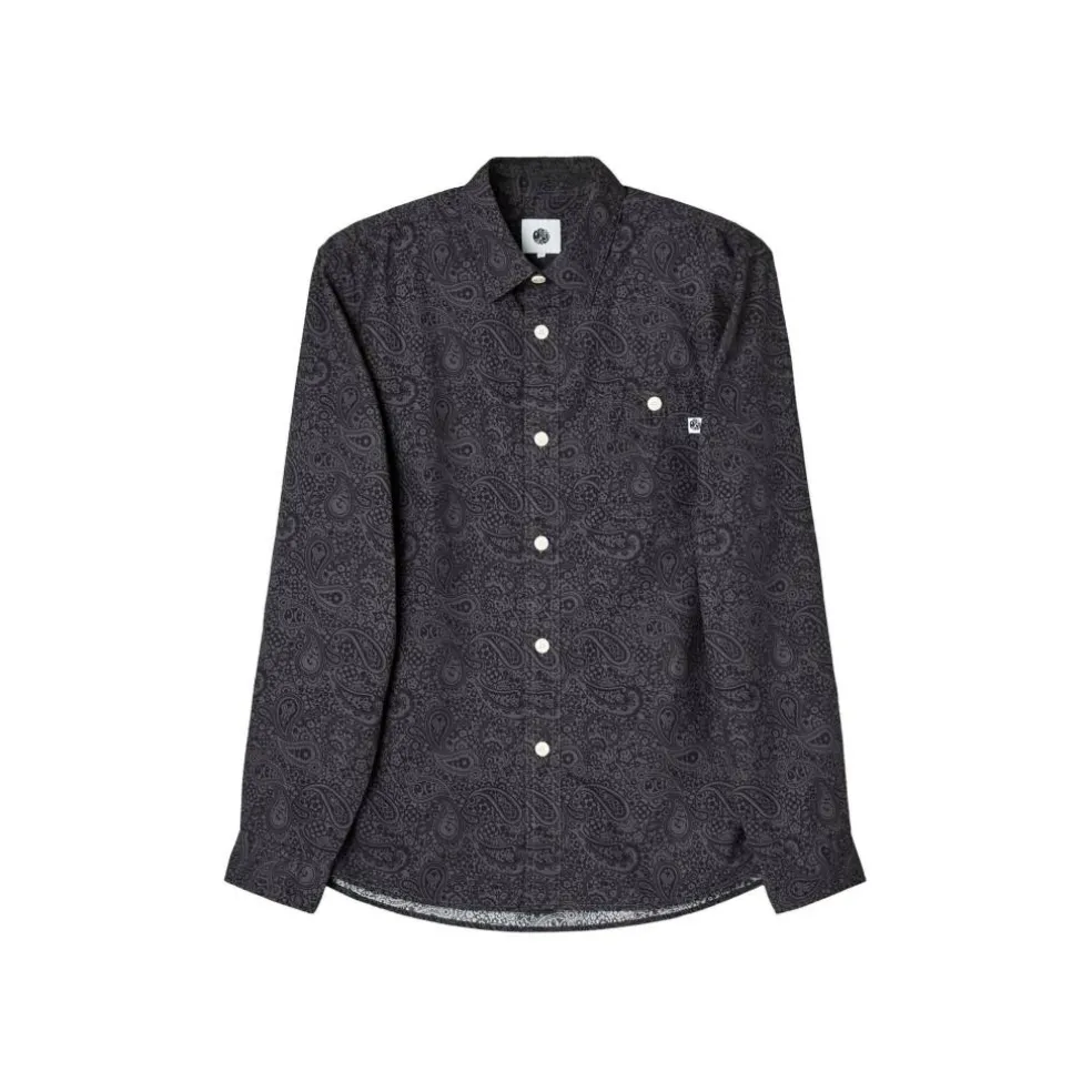 Men's Tonal Paisley Long-Sleeve Patterned Shirt