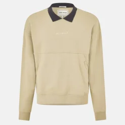 Men's Twill Collar Crew Sweatshirt