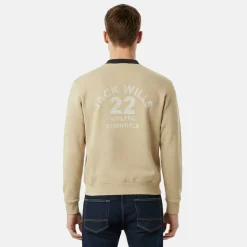 Men's Twill Collar Crew Sweatshirt