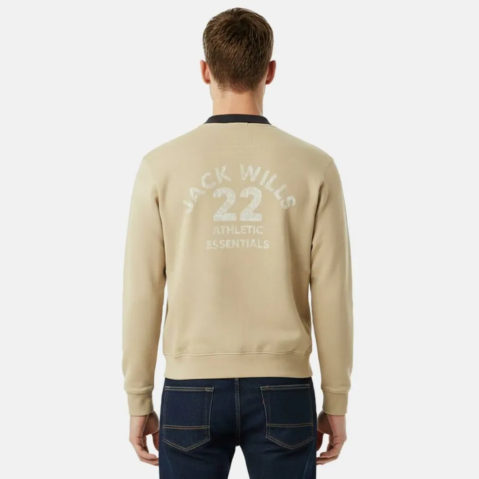 Men's Twill Collar Crew Sweatshirt