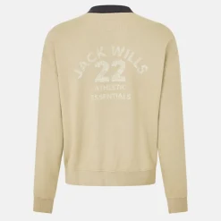 Men's Twill Collar Crew Sweatshirt
