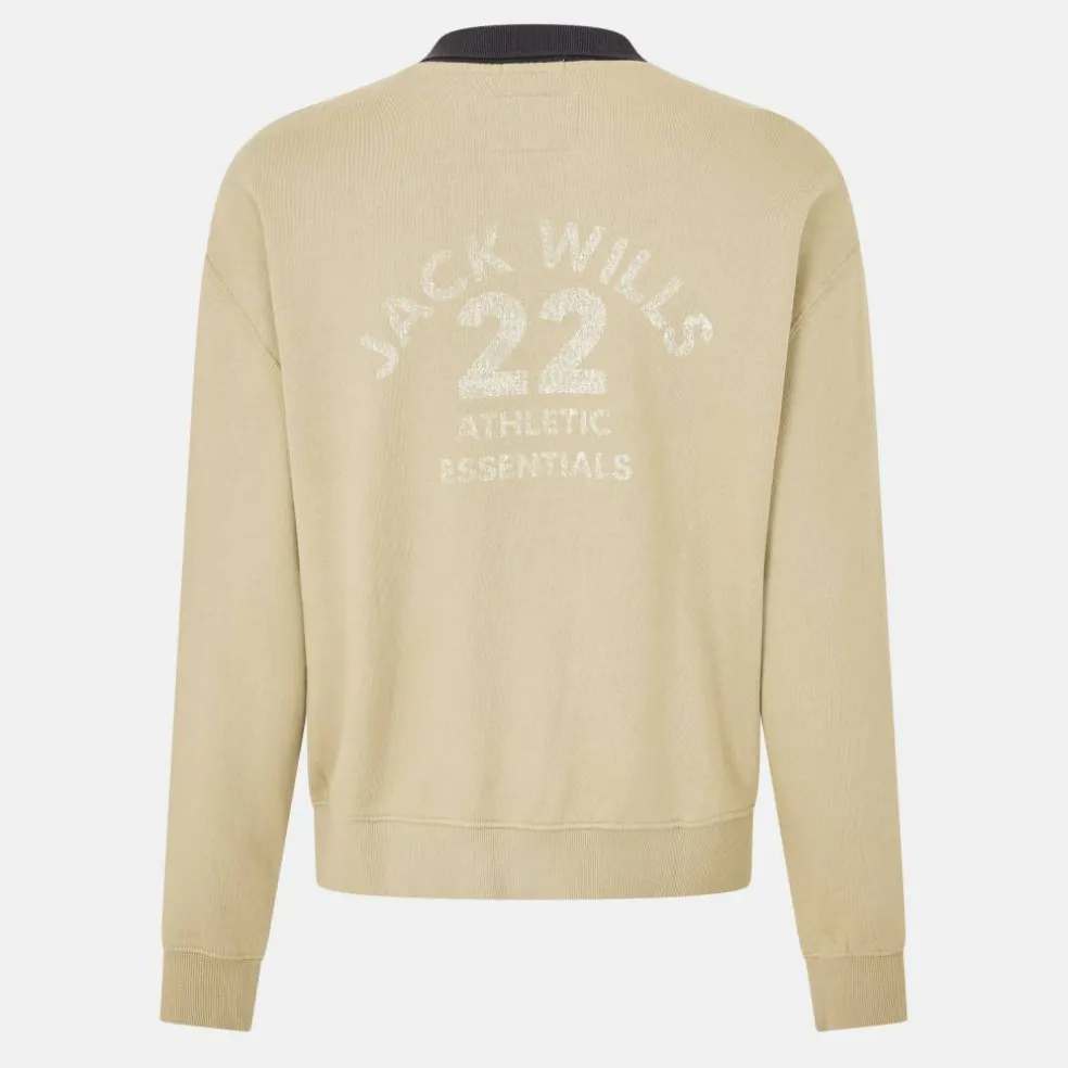 Men's Twill Collar Crew Sweatshirt