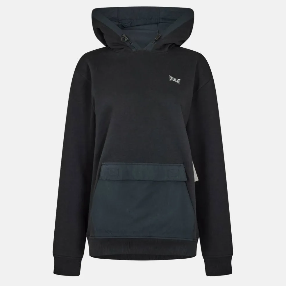 Men's Utility Contrast Panel Cotton Long Sleeve Hoodie