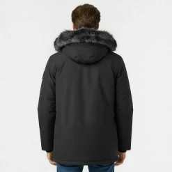 Men's Water Resistant Wind Resistant Faux Fur Hooded Parka