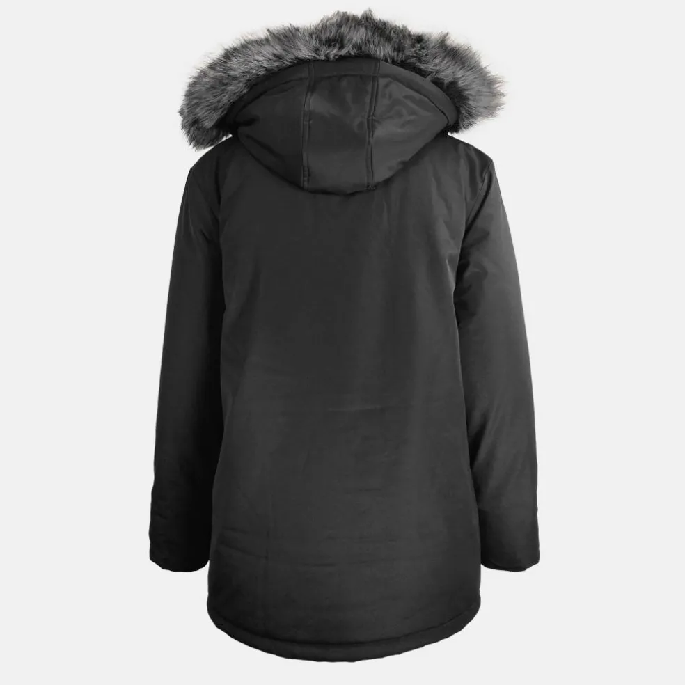 Men's Water Resistant Wind Resistant Faux Fur Hooded Parka