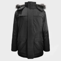 Men's Water Resistant Wind Resistant Faux Fur Hooded Parka