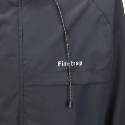 Men's Windproof Full Zip Hooded Rain Anorak