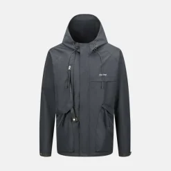 Men's Windproof Full Zip Hooded Rain Anorak