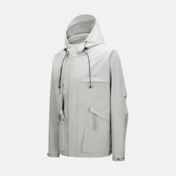 Men's Windproof Full Zip Hooded Rain Anorak