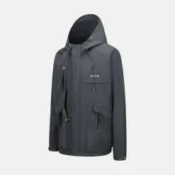 Men's Windproof Full Zip Hooded Rain Anorak