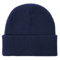 Men's Woven Patch Ribbed Knit Beanie