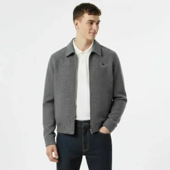 Men's York Wool Long Sleeve Bomber Jacket