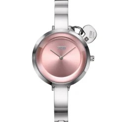 Mera Silver Impatiens Pink Stainless Steel Watch