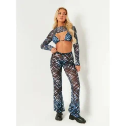 Mesh Printed Trouser