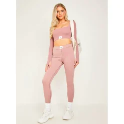 Missy Sport Tab Logo Thick Gym Leggings