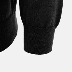 Mock V Neck Knitted Sweater Men