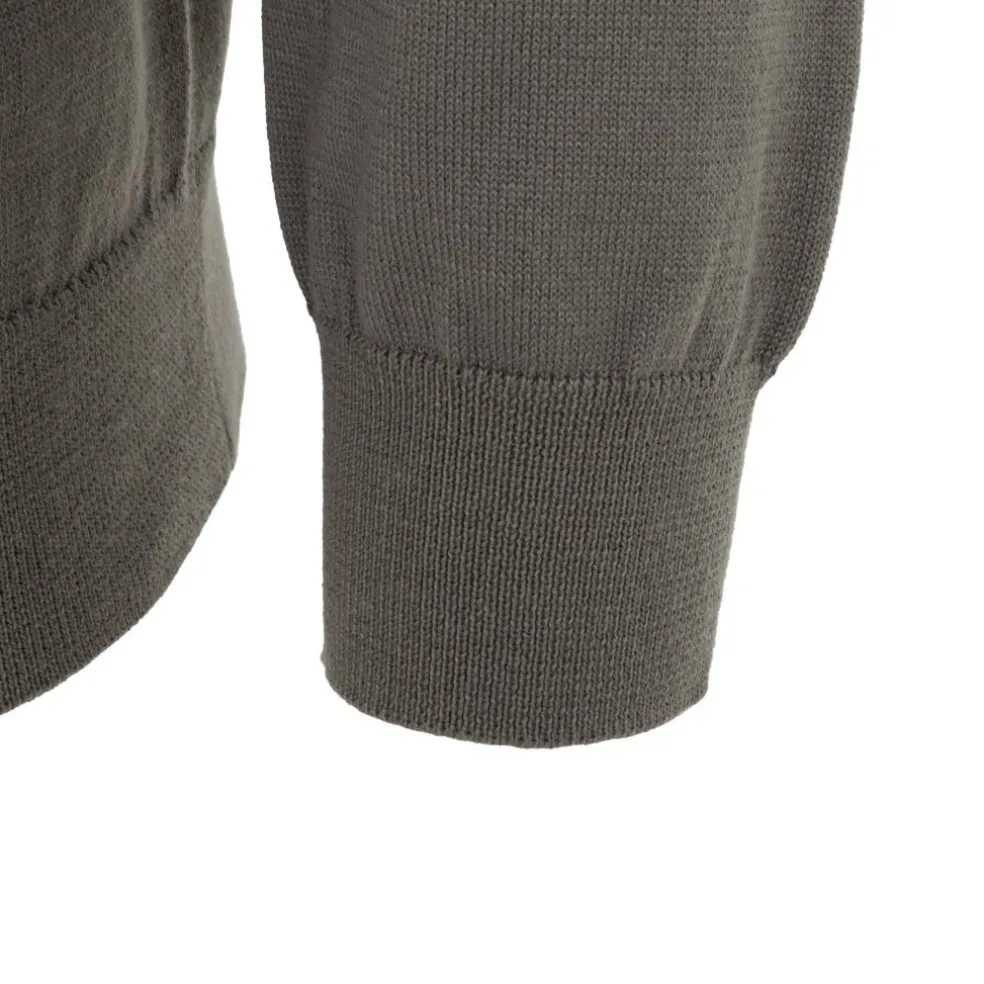 Mock V Neck Knitted Sweater Men