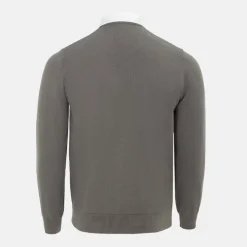 Mock V Neck Knitted Sweater Men