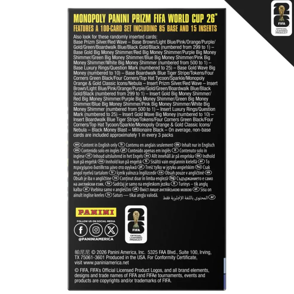 Monopoly Panini Prizm: FIFA World Cup Trading Cards Booster Box