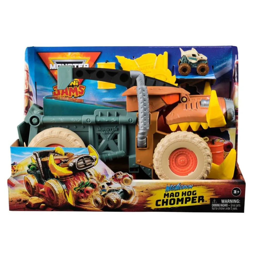 Monster Jam Minis Megalodon Mad Hog Chomper Truck Set