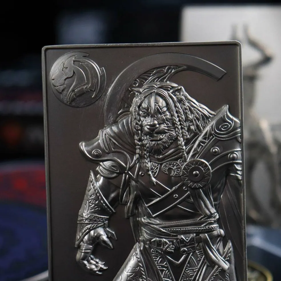 MTG Silver Plated Ajani Goldmane Metal Collectible