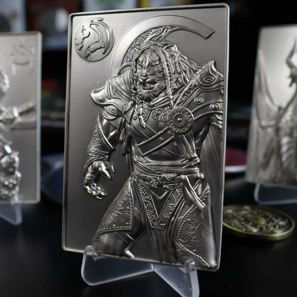 MTG Silver Plated Ajani Goldmane Metal Collectible