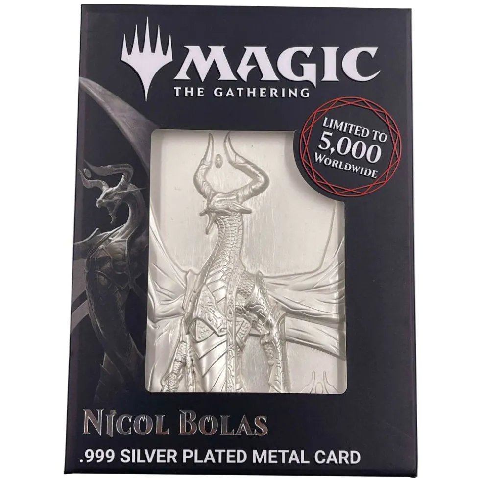 MTG Silver Plated Nicol Bolas Metal Collectible