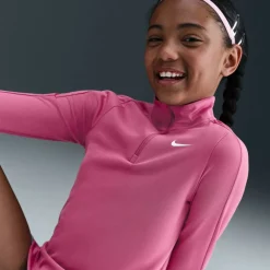Older Girls DRI-FIT Long Sleeve Half Zip