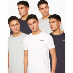 5 Pack of Bailtee Print T-Shirts
