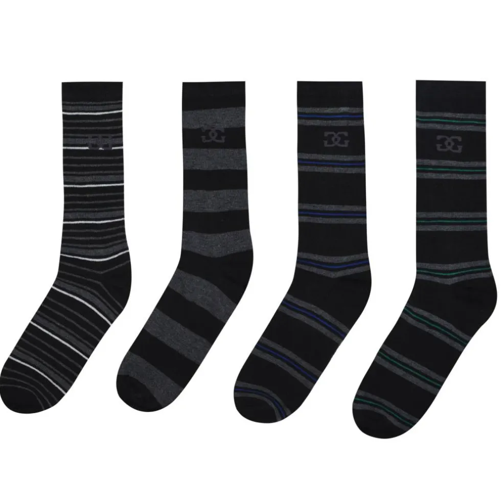 4 Pack Striped Socks Mens