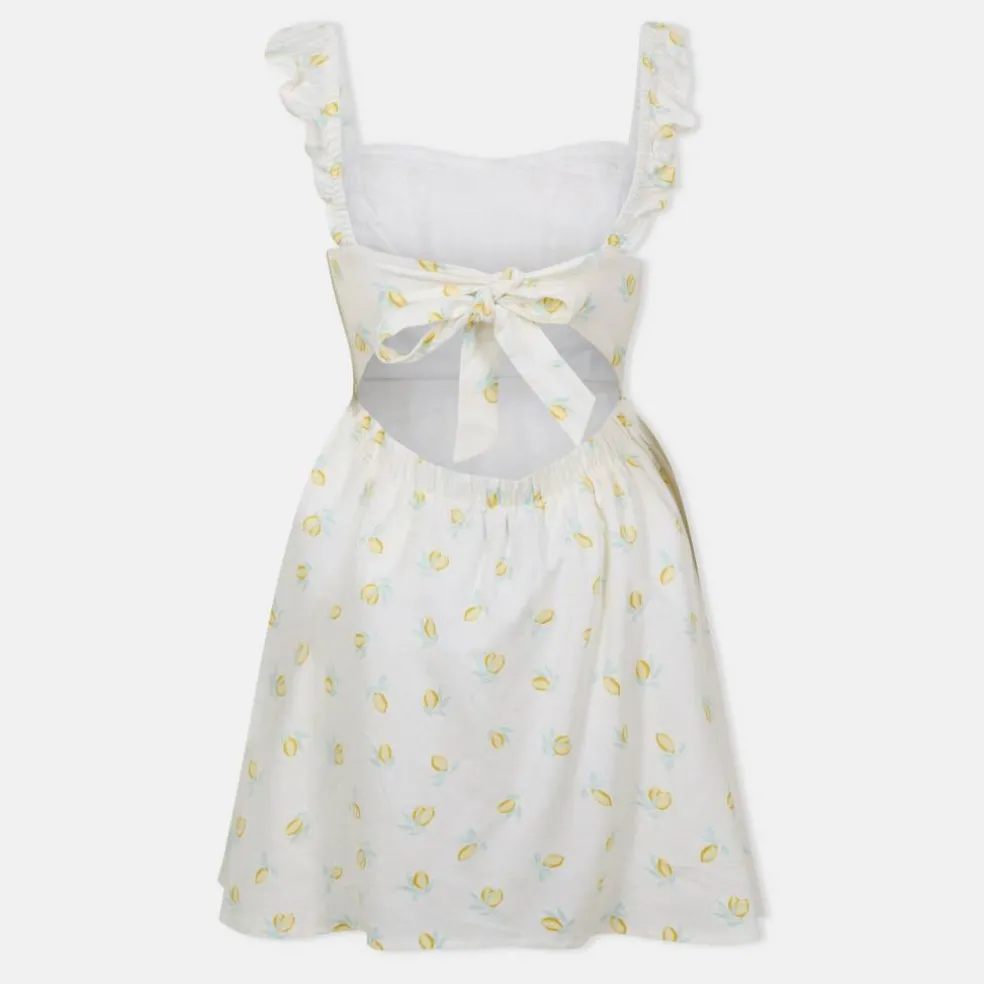 Patterned Tie Back Dress