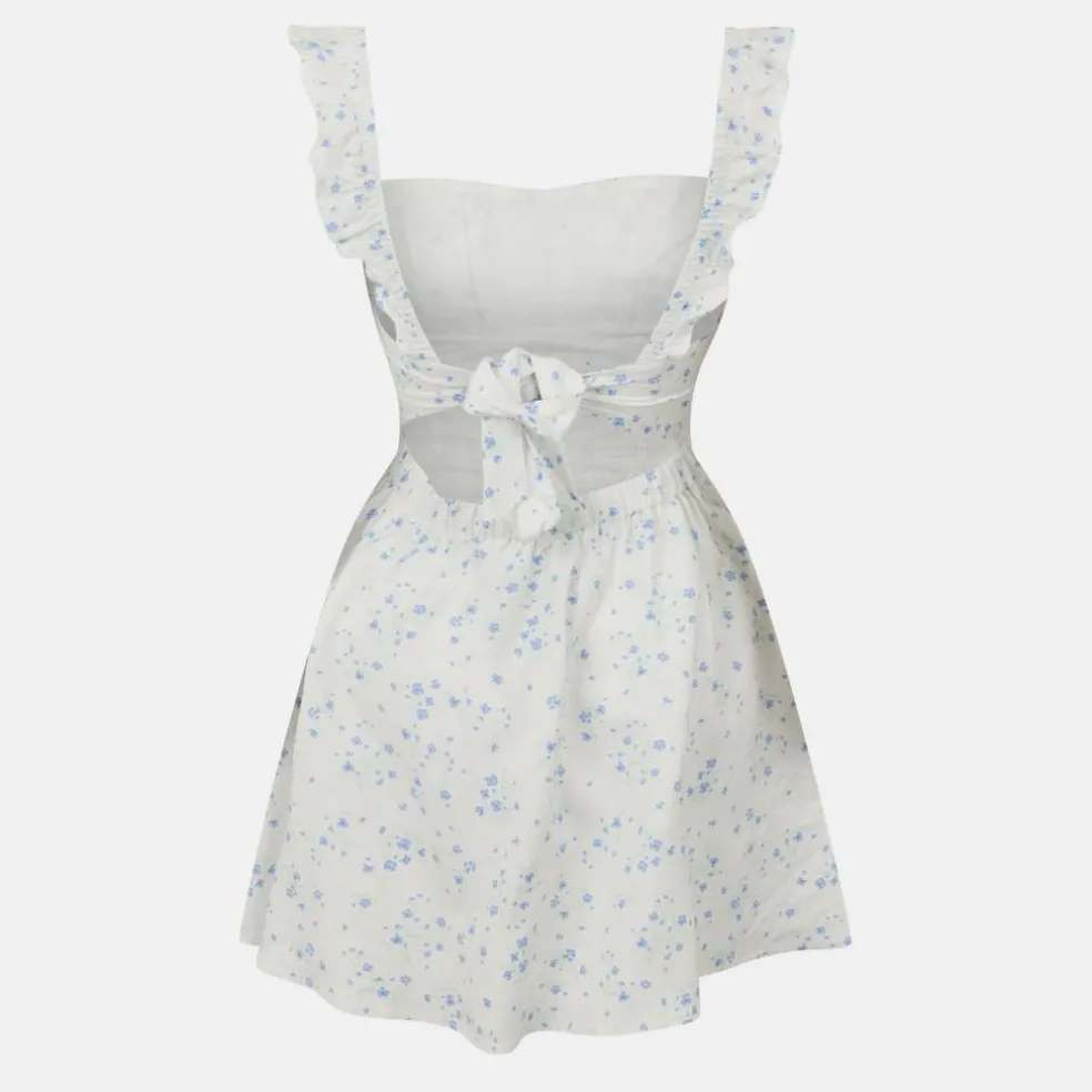 Patterned Tie Back Dress