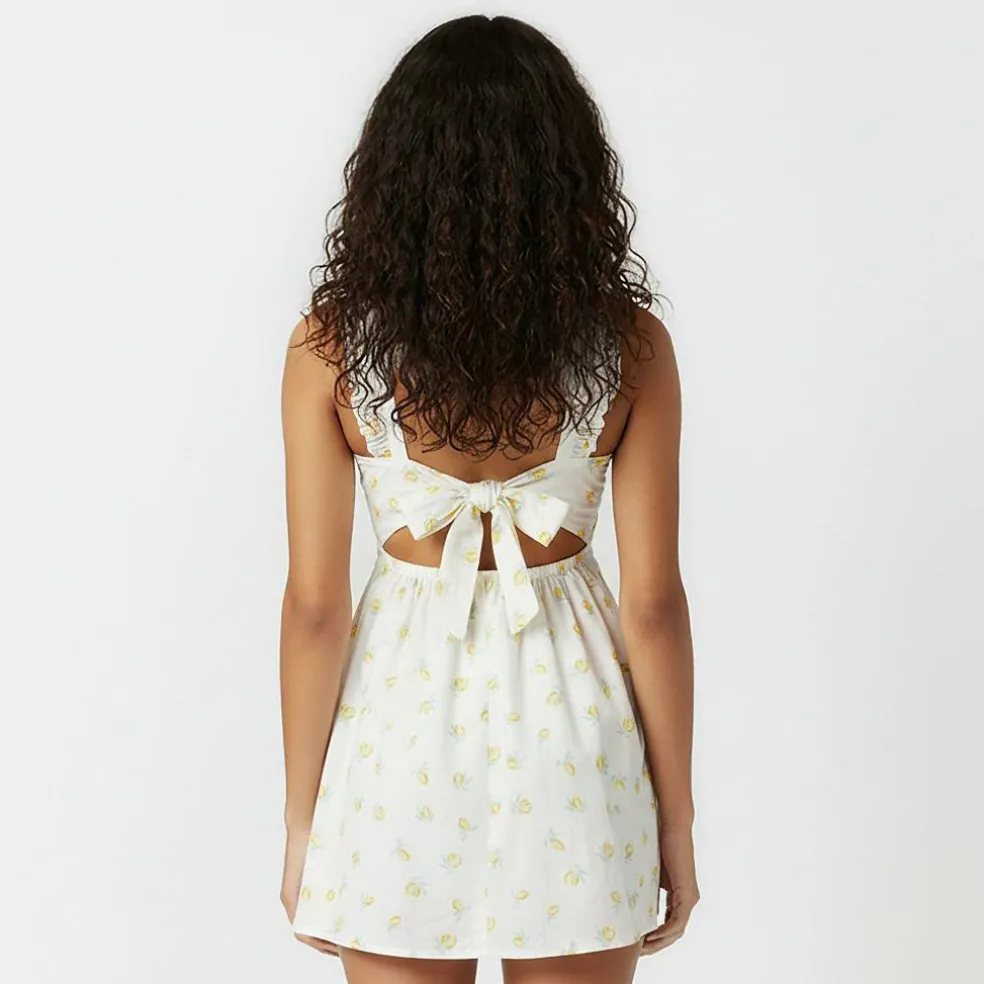 Patterned Tie Back Dress