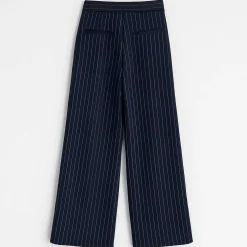 Pinstripe Wide Leg Trouser