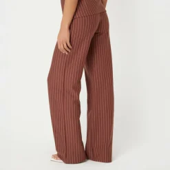 Pinstripe Wide Leg Trousers