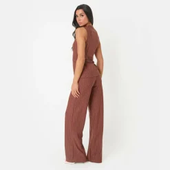 Pinstripe Wide Leg Trousers