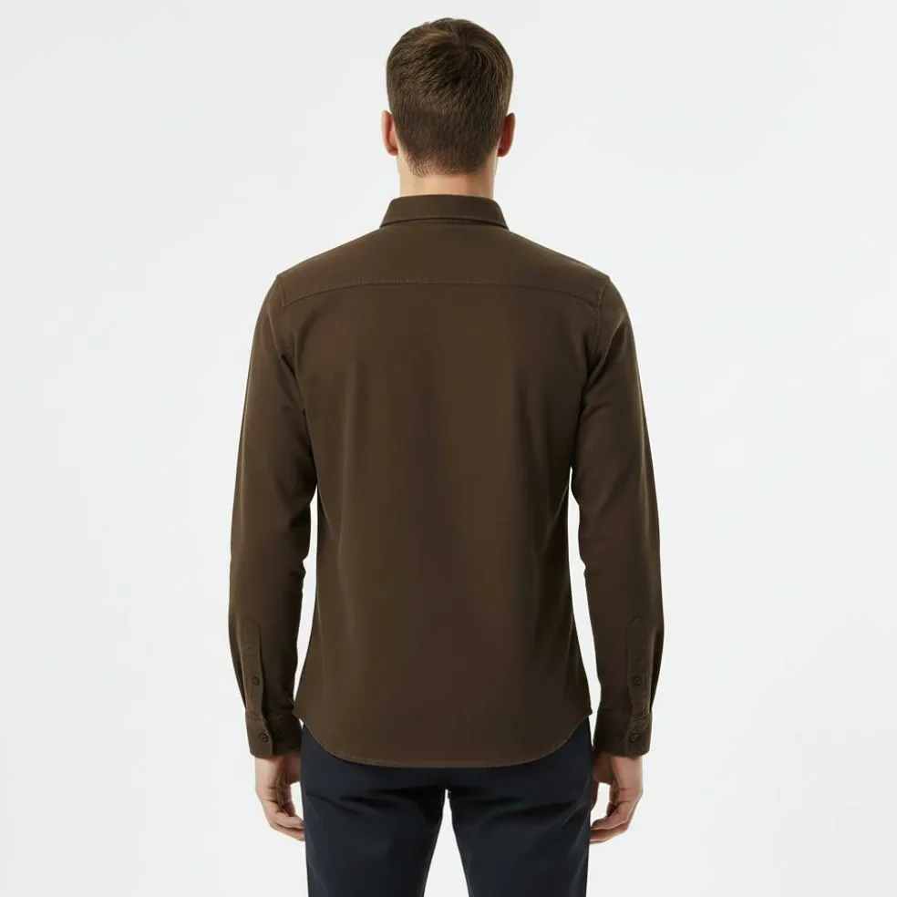 Plain Flannel Shirt Mens