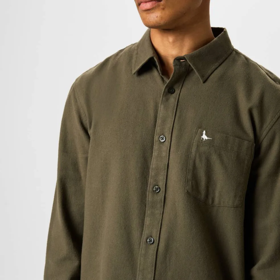 Plain Flannel Shirt Mens