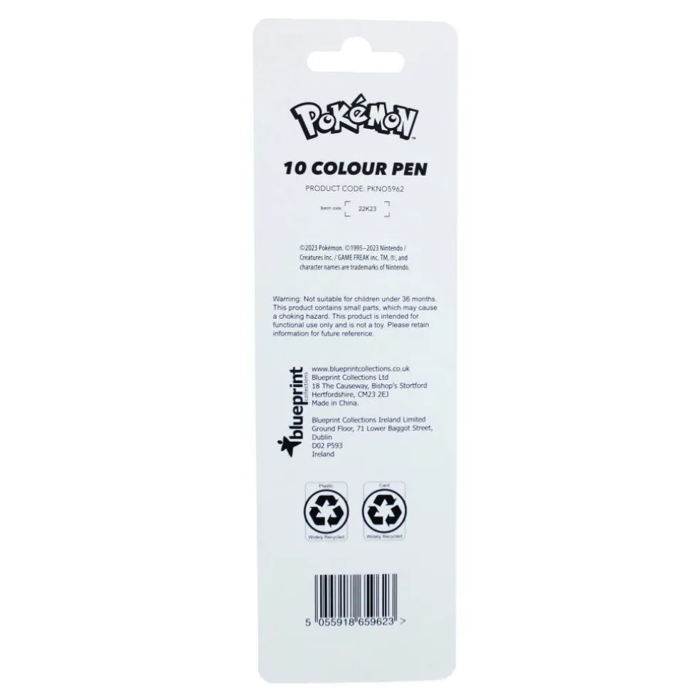 Pokémon - Multi Colour Pen (10 Colours)