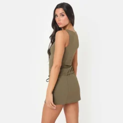 Ponte Belted Mini Dress