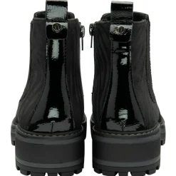 Prescott Black & Zebra-Print Ankle Boots