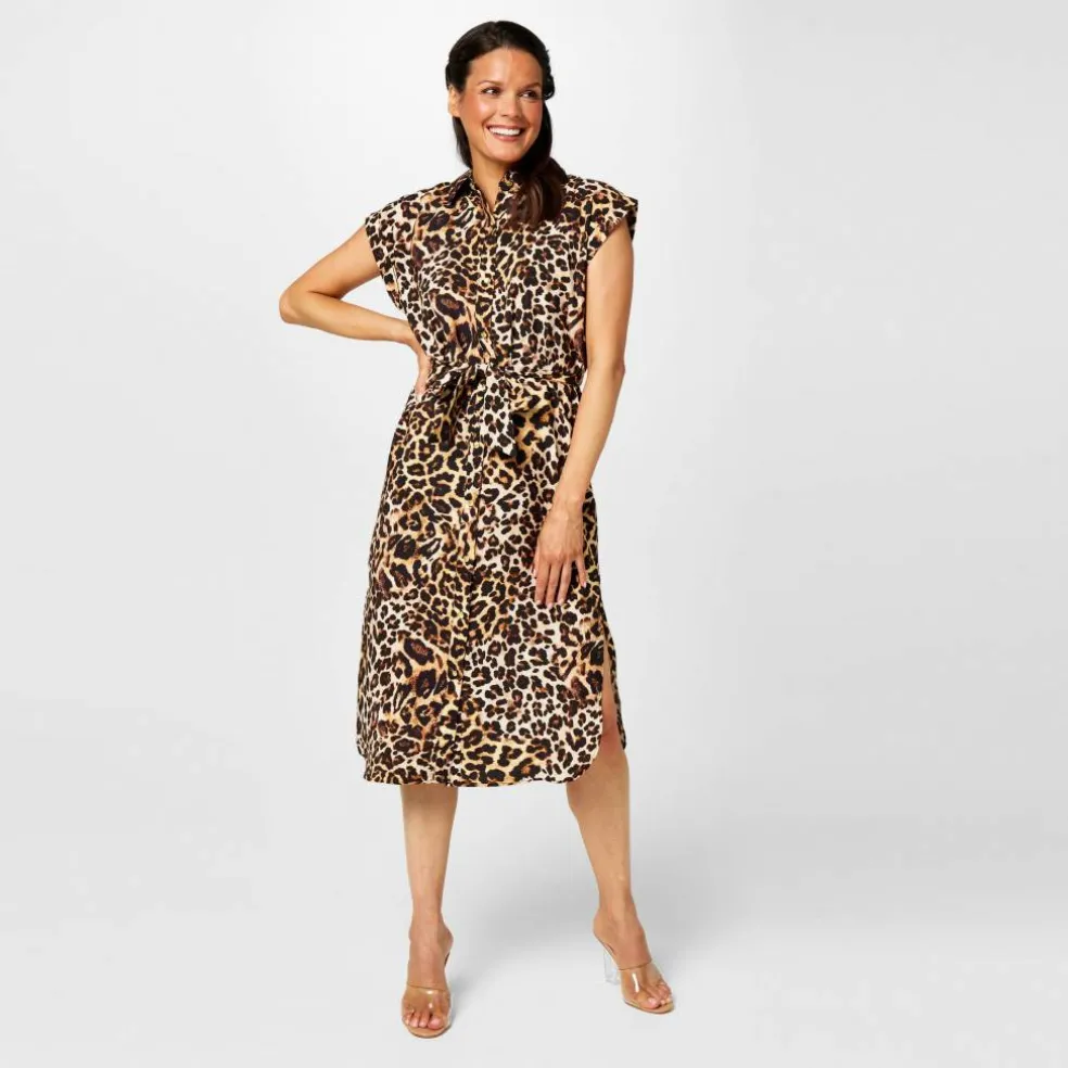 Printed Shirt Dress