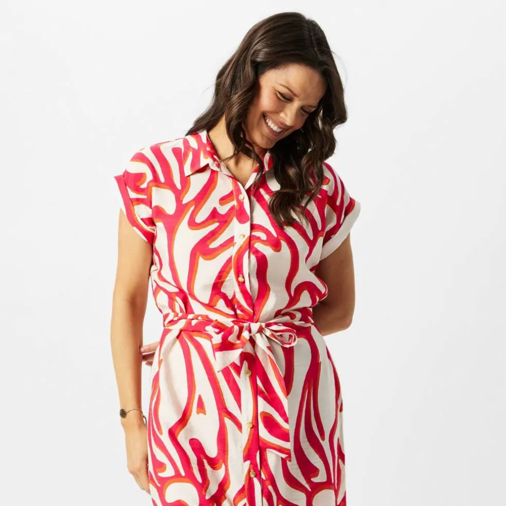 Printed Shirt Dress