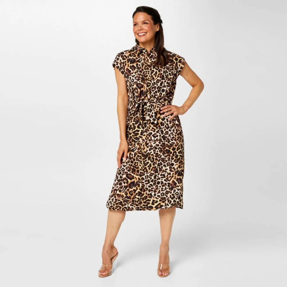 Printed Shirt Dress