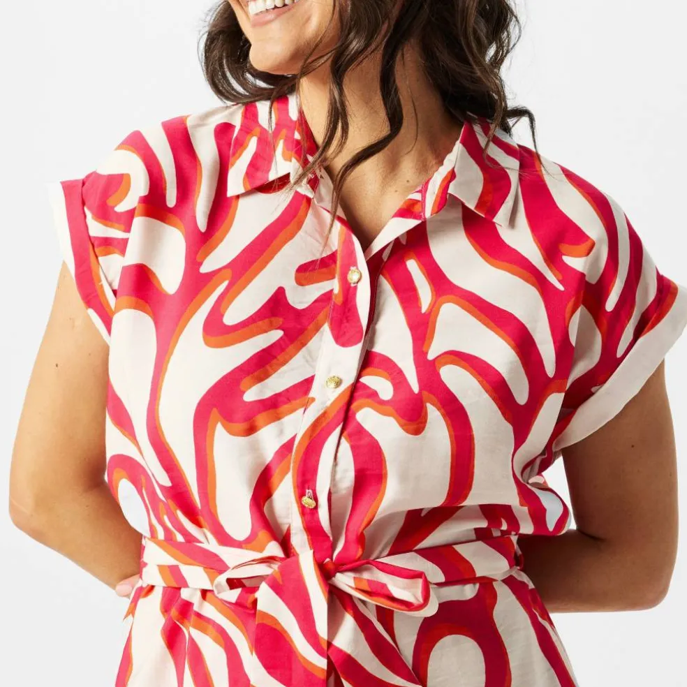 Printed Shirt Dress