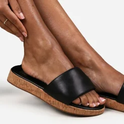 PU Julia Flatform Sliders Sandal Ladies